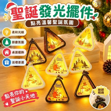 爆款免運🔥嚴選🔥聖誕發光擺件 復古小夜燈 發光禮物桌飾 櫥窗桌面佈置道具 氛圍掛件裝飾 復古造型燈 節日擺飾 禮物裝
