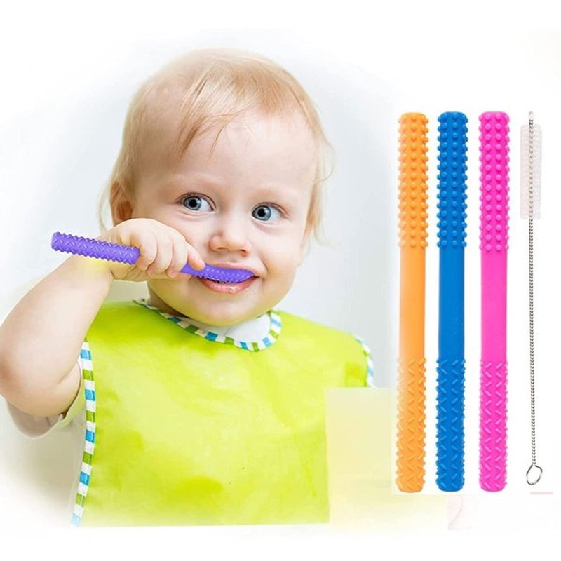ベビー歯固め ストロー形状 歯痛みを和らげます 食品級シリコン 安全無毒 Bpaフリー 312ヶ月 新生児 おもちゃ 生産お祝い 3本のストロー 1 通販 Lineポイント最大0 5 Get Lineショッピング