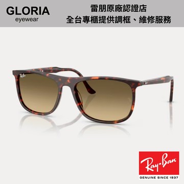 Ray Ban｜RB2216F-14290A 方形膠框漸層太陽眼鏡【葛洛麗雅眼鏡】