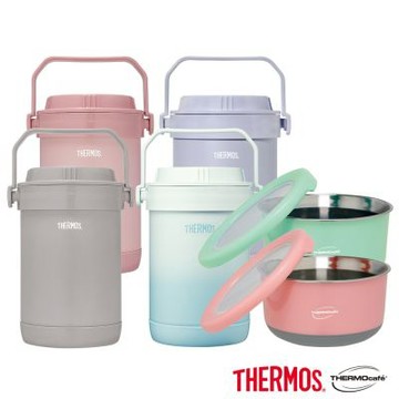 THERMOS膳魔師 (買1送2) 不鏽鋼真空燜燒提鍋1500ml(RPF-20)+凱菲多功能隔熱碗1200ml(TC-BOWL)