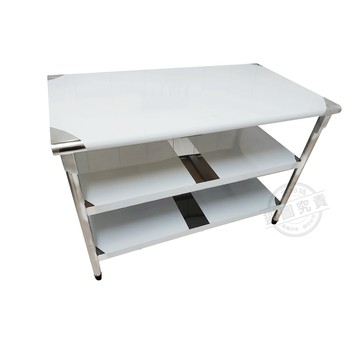 ABIS 【Abis】客製商品-豪華升級版60X120CM三層圓角304不鏽鋼桌/料理桌/工作桌/工作台/流理台(2尺X4尺)-1入