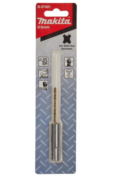 MAKITA 牧田 B-57401 金屬用四溝鑽頭 金屬鑽頭 3*90mm