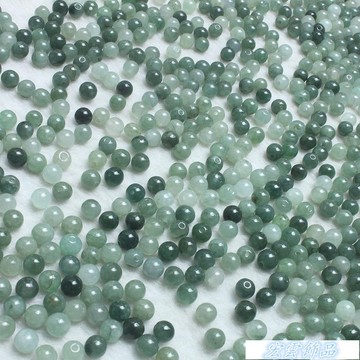 GZXY818-廠商直銷產地直銷5mm天然翡翠珠子油青圓珠DIY配件緬甸DIY材料大全玉珠DIY材料大全玉石散珠批發