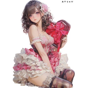 【12月新品6】07-111-0104 人物貼紙 性感情人節女孩