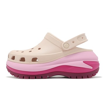 Crocs 洞洞鞋 洞洞鞋 Mega Crush Matte 男女鞋 石英粉 經典光輪花呢克駱格 厚底 休閒鞋 卡駱馳 2107496WS