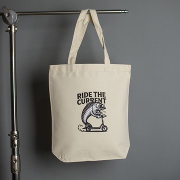 Ride the Current / 爆速魚文青帆布袋