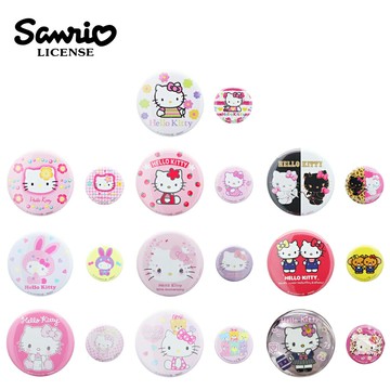 【日本正版】隨機1款 凱蒂貓 50周年紀念徽章 B系列 2入組 日本製 別針 胸章 Hello Kitty 三麗鷗 Sanrio - 764207