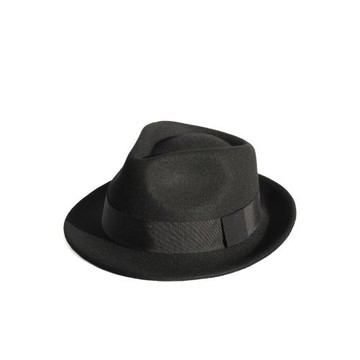 新款羊毛山本風帽子暗黑爵士帽英倫復古卷邊青年造型師大碼禮帽男