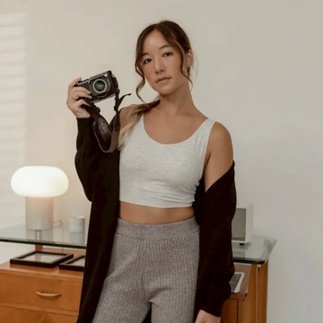 Rising Boutique U型美背親膚針織彈力bra top -花灰 - L