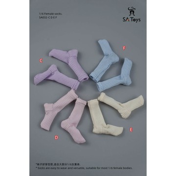 【高品質】SA Toys SA032 1/6女兵人 服裝 配件 中筒運動襪子 12寸人偶