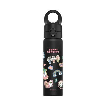 磁吸水壺 AquaStand 不鏽鋼 700cc - 附吸管 黑 - Bunni Konbiny - Bunni Konbiny 朋友幸福時刻