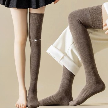 雪國必備保暖過膝高筒防滑毛圈襪