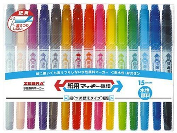 ZEBRA WYTS5-15c 水性麥克筆15色組