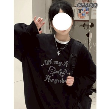 臺灣現貨 大學t長袖 長袖t 刷毛大學t 美式長袖 重磅大學t 寬鬆大學t 韓版女裝 寬鬆上衣 長袖衛衣 秋冬女裝