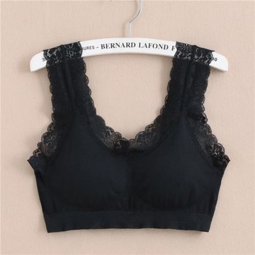 美背吊帶網紅爆款小背心U背抹胸女學生大碼內衣蕾絲裹胸聚攏文胸