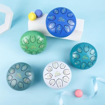 臺灣現貨6寸8音空靈鼓 耶誕節貼紙款無憂鼓 手碟鼓 兒童樂器