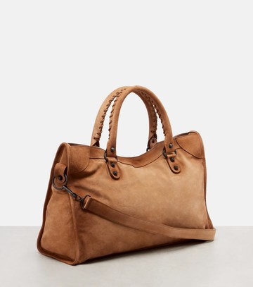 Balenciaga Le City Medium suede tote bag