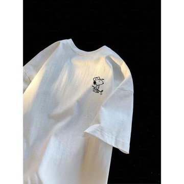 NASA美式聯名夏季新款純棉寬松短袖t恤男女潮牌高街復古半袖上衣