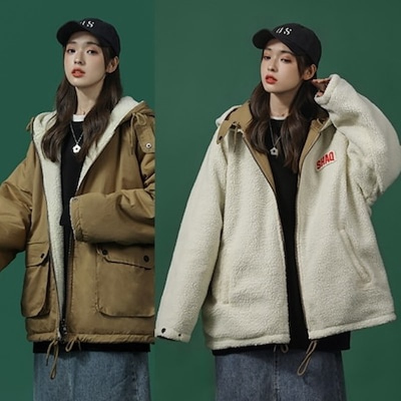 ボア リバーシブル ジャケット レディース 韓国 ファッション 冬 ボアアウター ミリタリー 通販 Lineポイント最大1 0 Get Lineショッピング