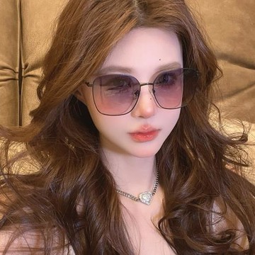 58100新款大框顯瘦墨鏡女日韓潮流防紫外線遮陽鏡金屬偏光太陽鏡