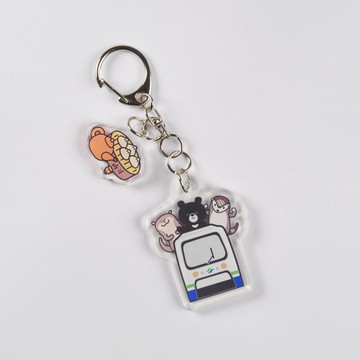 捷運列車壓克力鑰匙圈 掛飾/ 動物車頭款