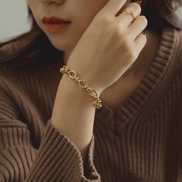 歐美風復古鏈條手鍊-延長鏈版