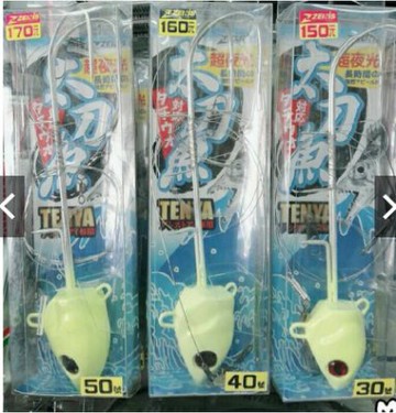 北海岸釣具 40號 Tenya太刀魚鉛頭鉤船釣汲鈎頭白帶魚船釣小搞搞天亞雙鉤秋刀魚肉餌鐵板 Yahoo奇摩拍賣