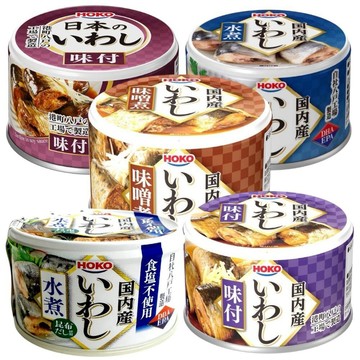 #悠西將# 日本 寶幸 HOKO 罐頭 沙丁魚罐 沙丁魚系列 味付醬油味 水煮 味噌 食鹽不使用 味付