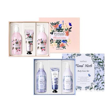 韓國 Medi Flower~身體護理香氛禮盒(沐浴乳300ml+乳液300ml+護手霜80g) 款式可選