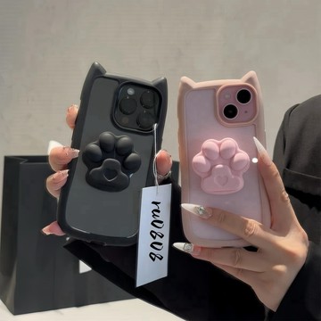 ins爆款 可愛貓耳朵 適用 iPhone 18 17 16 15 14 13 12 Pro max 手機殼 防摔殼