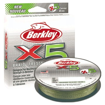 Berkley 貝克力 X5 五股編織 PE線 X5B33065-22 6.0號  300m  自然綠  1個