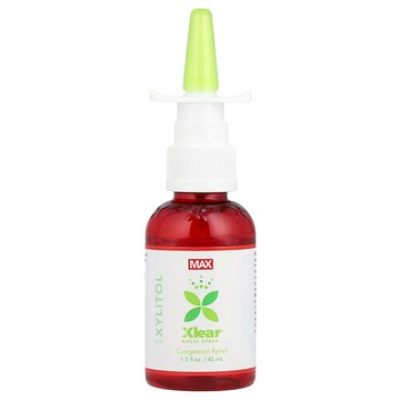 Xlear, 木糖醇天然鹽水鼻噴霧劑，極大緩解，1.5 液量盎司（45 毫升）