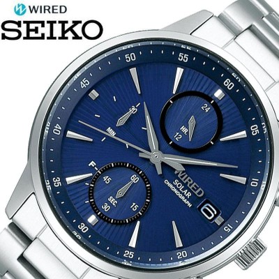 セイコー ワイアード ソーラー 時計 SEIKO WIRED 腕時計 メンズ ブルー 青 AGAD407 人気 ブランド おすすめ おしゃれ  かっこいい シルバー 銀 メタル 大人 | LINEブランドカタログ