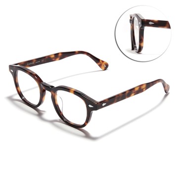 CARIN 復古方型膠框光學眼鏡/玳瑁棕 #DENSE M C2