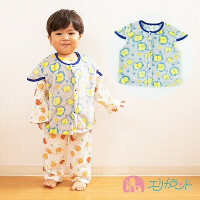ベスト 袖付き 男の子用 子供用 ベビー用 ライオン柄 シープボアジャガード生地 80cm 90cm 100cm 1000円ポッキリ 秋 冬 送料無料