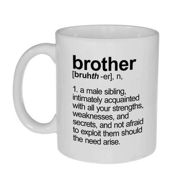 Brother Definition兄弟定義陶瓷咖啡馬克杯子美式茶水杯生日禮物