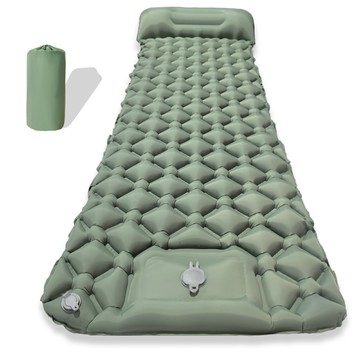 【超輕便攜】充氣墊 帳篷睡墊 防潮墊 野營墊 露營墊 戶外睡墊 菱形TPU材質 腳踩充氣 單人加厚 野營露營必備