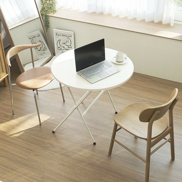 免運 折疊桌 圓形桌 陽台桌 摺疊桌子 家用 簡約 圓形餐桌 小桌子 簡易陽臺飯桌 休閑吃飯可摺疊圓桌特惠/開立發票K1012