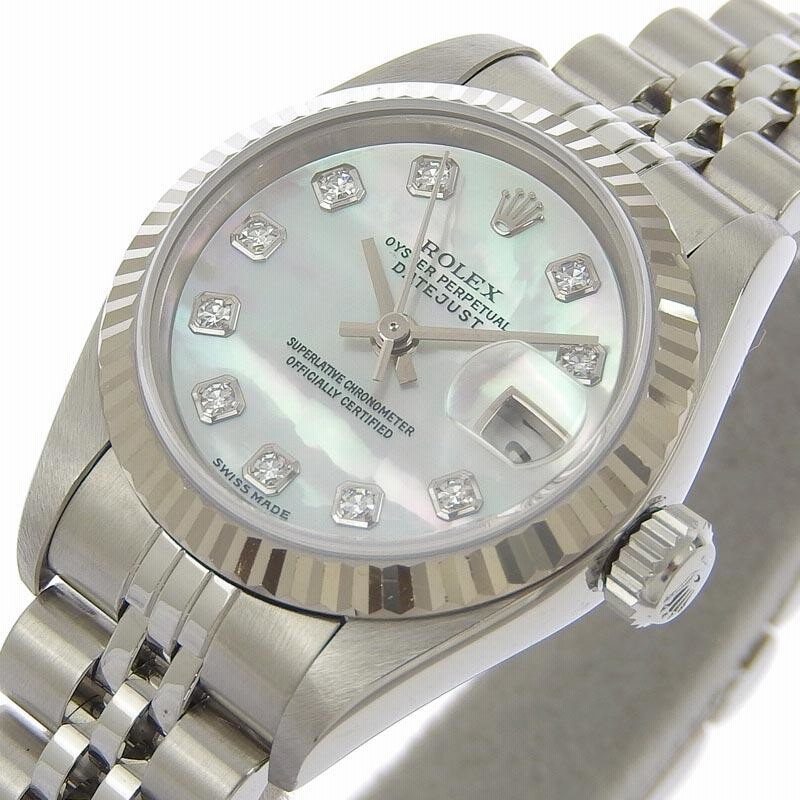 ロレックス ROLEX デイトジャスト 自動巻 時計 レディース SS WG 10P  