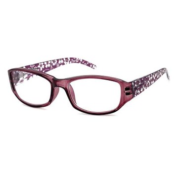 【SUNS】MIT濾藍光老花眼鏡 花漾紫花膠框 高硬度耐磨鏡片 配戴清晰