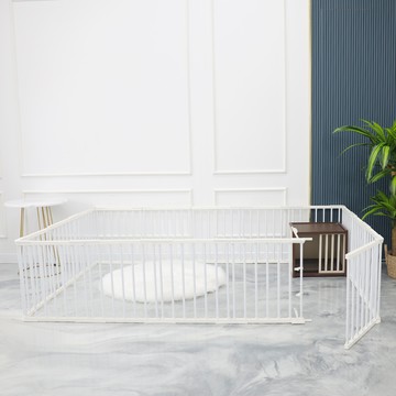 21C Trend 狗狗安全門圍欄 全開式門 16片  白色  高度 68cm + 一般圍欄片寬度 35cm + 門片寬度 68cm  1組