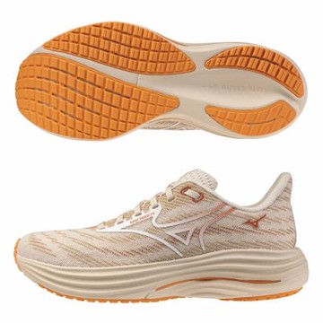 MIZUNO 美津濃 慢跑鞋 女鞋 運動鞋 緩震 2E楦 奶茶 J1GD250377