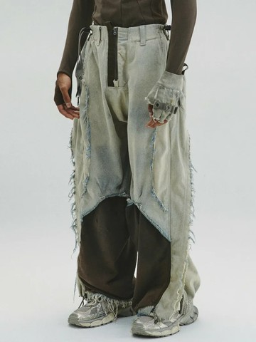 Hamcus FW24 DUSZEN SHADOW BROKER / FREEPERSON'S PANTS 拼接丹寧褲 TM00924-2(RB)