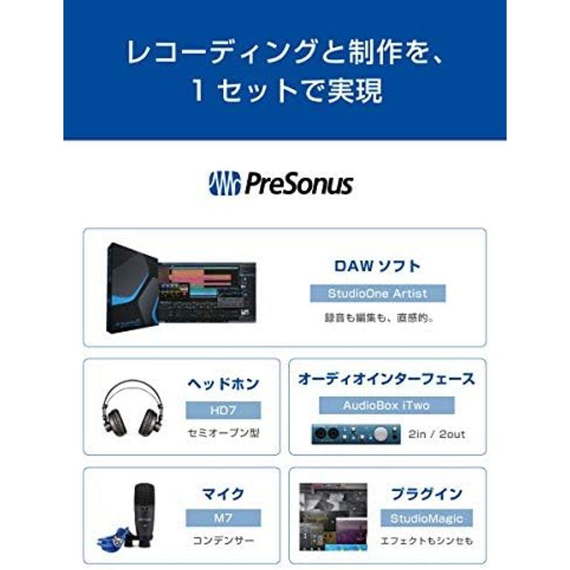 オーディオ・インターフェース PreSonus AudioBox iTwo USB iPadオーディオ・インターフェース 24Bit 96kHz 2入力 2出力 Stud