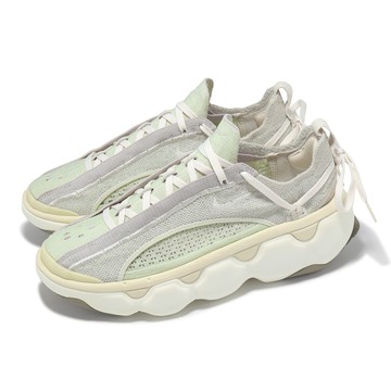[ACS] Nike 休閒鞋 Flyknit Bloom 女鞋 灰 綠 厚底 增高 緩震 FD2149-002