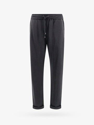 Cotton and silk trouser with iconic monili application - BRUNELLO CUCINELLI - gender_Woman