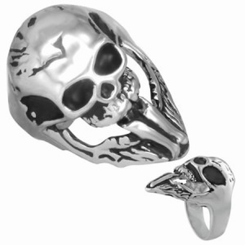 エイリアンスカルステンレスリング Rmt0 サイズ 23号 大きなドクロの指輪 ガイコツ 不気味 ユニーク サージカルステンレス316l 低ア 通販 Lineポイント最大1 0 Get Lineショッピング