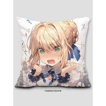 【新品推薦⭐️】fate抱枕周邊 沙發裝飾抱枕靠背 saber遠阪凜尼祿黑貞德梅林抱枕 fgo學生午休趴睡枕頭靠墊枕