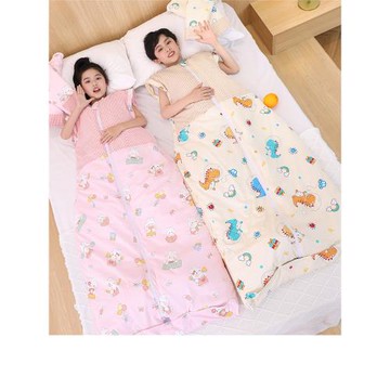 純棉兒童睡袋中大童小孩小學生寶寶防踢被子神器春秋款秋冬款秋季