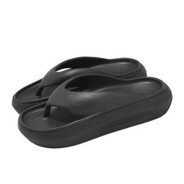 Puma 拖鞋 Flatter Flip 女鞋 黑 夾腳拖 人字拖 厚底 緩衝 400498-01